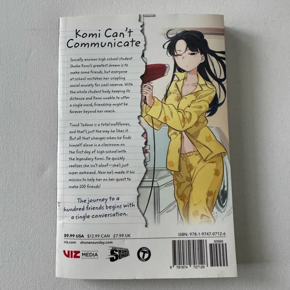 Komi Can’t Communicate Volume 1 Manga - Picture 2 of 2